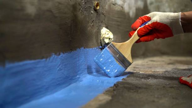Commercial Exterior Waterproofing project at a Laceys Spring, AL business property by SJ Waterproofing Pros
